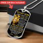 Son Necklace - This Old Lion Military Chain (Silver) / No Jewelry Giftinum
