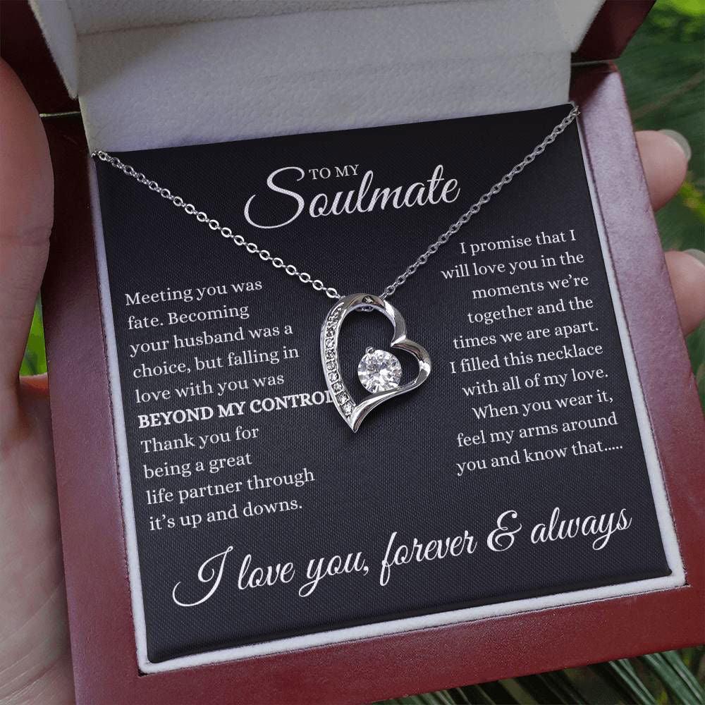 Soulmate necklace - meeting your was fate 14k White Gold Finish / Standard Box Jewelry Giftinum