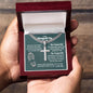 Step Up Dad Cross Necklace - You stepped up! Two Tone Box Jewelry Giftinum