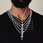 Step Up Dad Cross Necklace - You stepped up! Two Tone Box Jewelry Giftinum
