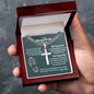 Step Up Dad Cross Necklace - You stepped up! Two Tone Box Jewelry Giftinum