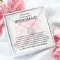 Thank you for being my bridesmaid Necklace 14K White Gold Finish / Two-Toned Box Jewelry Giftinum