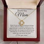 Thank You Mom Necklace - You're The World 18K Yellow Gold Finish / Luxury Box w/LED Jewelry Giftinum