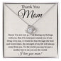 Thank You Mom Necklace - You're The World 14K White Gold Finish / Two-Toned Box Jewelry Giftinum