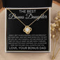 The Best Bonus Daughter - Family isn't about blood 18K Yellow Gold Finish / Standard Box Jewelry Giftinum