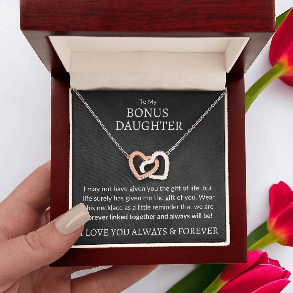 Gift of You™ - Bonus Daughter Necklace 14k White Gold Finish / Luxury Box Jewelry Giftinum