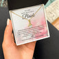 To Beautiful Bride - Congratulation Sister 18K Yellow Gold Finish / Standard Box Jewelry Giftinum