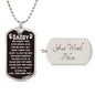 To Dad From Baby Angel Dog Tag - God though I was special Military Chain (Silver) / Yes Jewelry Giftinum