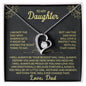 To Daughter Forever Love Necklace | Love & Protect you 14k White Gold Finish / Standard Box Jewelry Giftinum