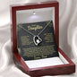 To Daughter Forever Love Necklace | Love & Protect you 14k White Gold Finish / Luxury Box Jewelry Giftinum