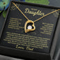 To Daughter Forever Love Necklace | Love & Protect you 14k White Gold Finish / Standard Box Jewelry Giftinum