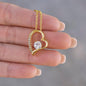 To Daughter Forever Love Necklace | Love & Protect you 14k White Gold Finish / Standard Box Jewelry Giftinum