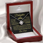 To Daughter From Dad Necklace - Straighten your crown 14K White Gold Finish / Luxury Box w/LED Jewelry Giftinum