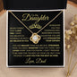 To Daughter From Dad Necklace - Straighten your crown 18K Yellow Gold Finish / Two-Toned Box Jewelry Giftinum