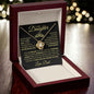 To Daughter From Dad Necklace - Straighten your crown 18K Yellow Gold Finish / Luxury Box w/LED Jewelry Giftinum