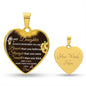 To Daughter Heart Necklace Love Dad Luxury Necklace (Gold) / Yes Jewelry Giftinum