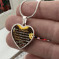 To Daughter Heart Necklace Love Dad Luxury Necklace (Silver) / No Jewelry Giftinum