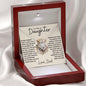 To Daughter - Never Forget 14K White Gold Finish / Luxury Box w/LED Jewelry Giftinum