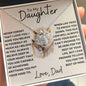 To Daughter - Never Forget 14K White Gold Finish / Two-Toned Box Jewelry Giftinum