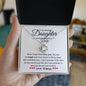 To Daughter Personalized Name - Never forget that I love you. 14K White Gold Finish / Two-Toned Box Jewelry Giftinum