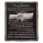 To Grandson Woven Blanket from Grandparents - Bond knows no distance Default Title Jewelry Giftinum