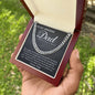To My Amazing Dad-My Courage Cuban Link Chain Stainless Steel / Luxury Box Jewelry Giftinum