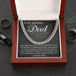 To My Amazing Dad-My Courage Cuban Link Chain Stainless Steel / Standard Box Jewelry Giftinum