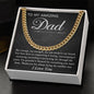 To My Amazing Dad-My Courage Cuban Link Chain 14K Yellow Gold Finish / Standard Box Jewelry Giftinum