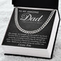 To My Amazing Dad-My Courage Cuban Link Chain Stainless Steel / Standard Box Jewelry Giftinum