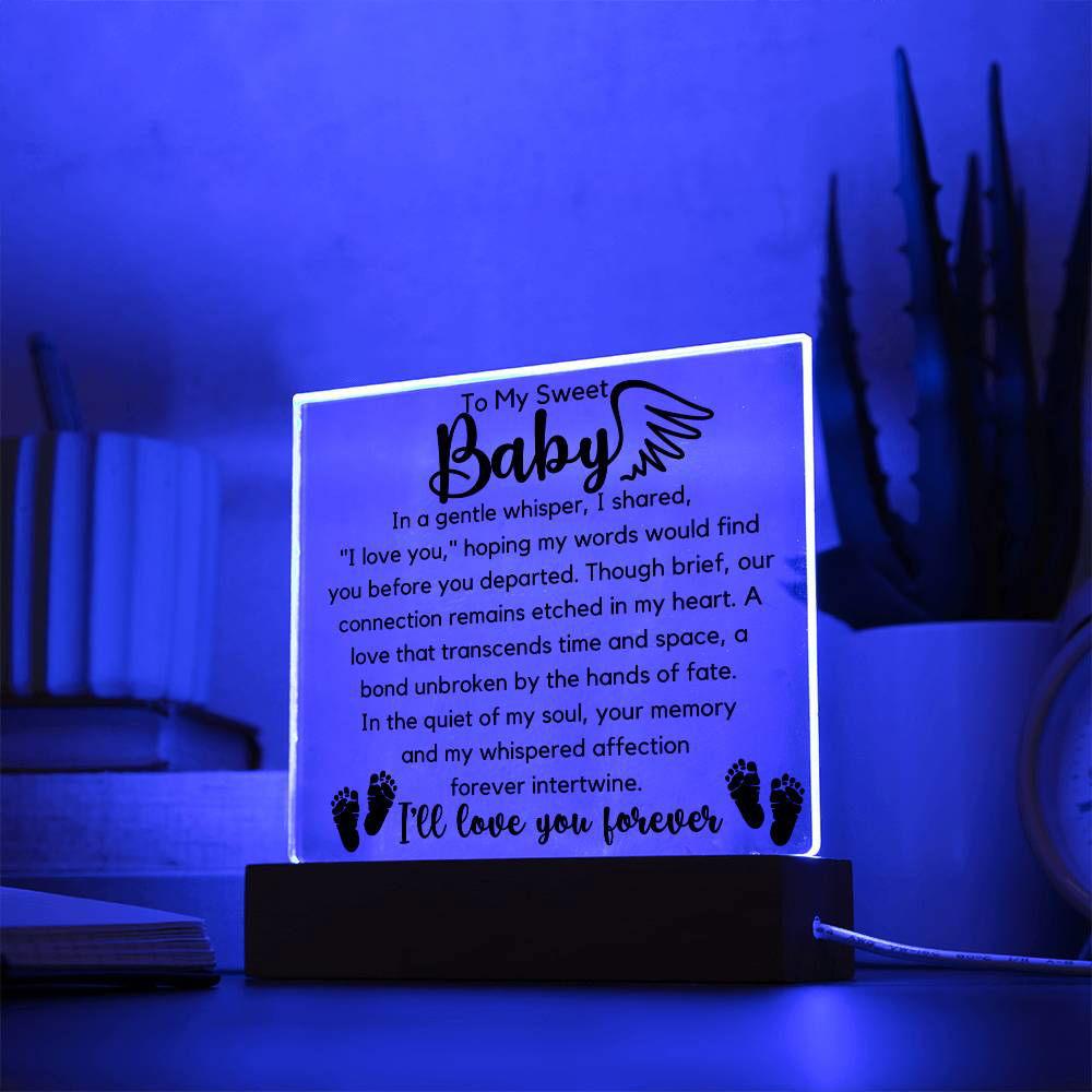 To my baby Wooden Base Jewelry Giftinum