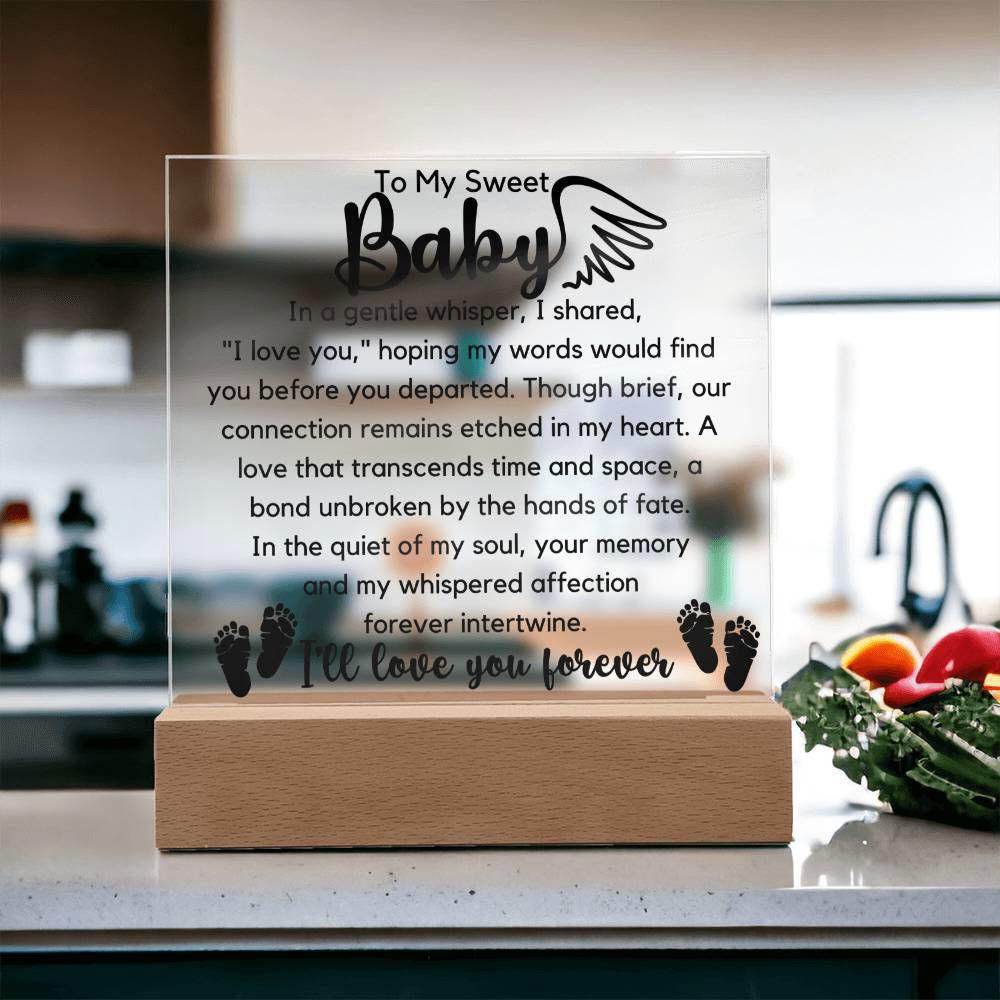 To my baby Wooden Base Jewelry Giftinum