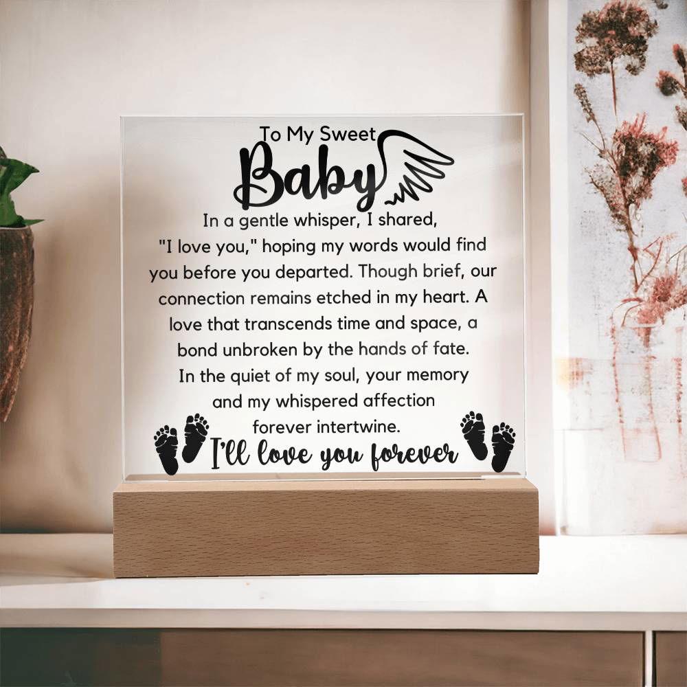 To my baby Wooden Base Jewelry Giftinum