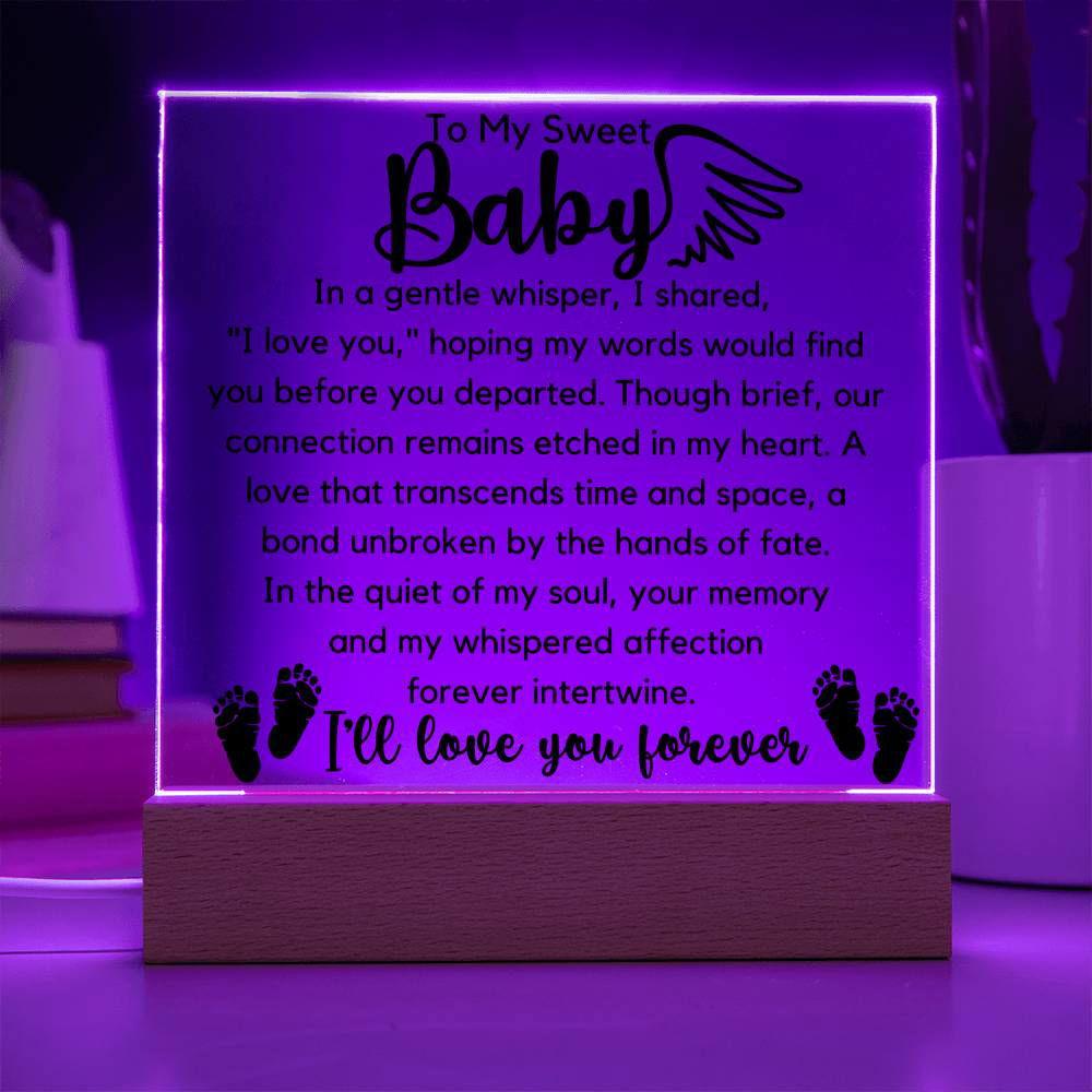 To my baby Wooden Base Jewelry Giftinum