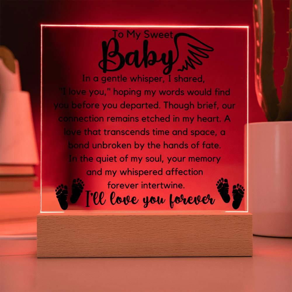 To my baby Wooden Base Jewelry Giftinum