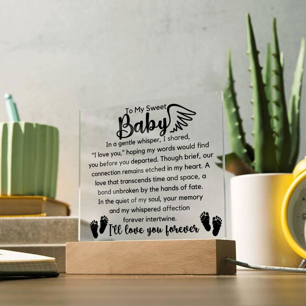 To my baby Wooden Base Jewelry Giftinum