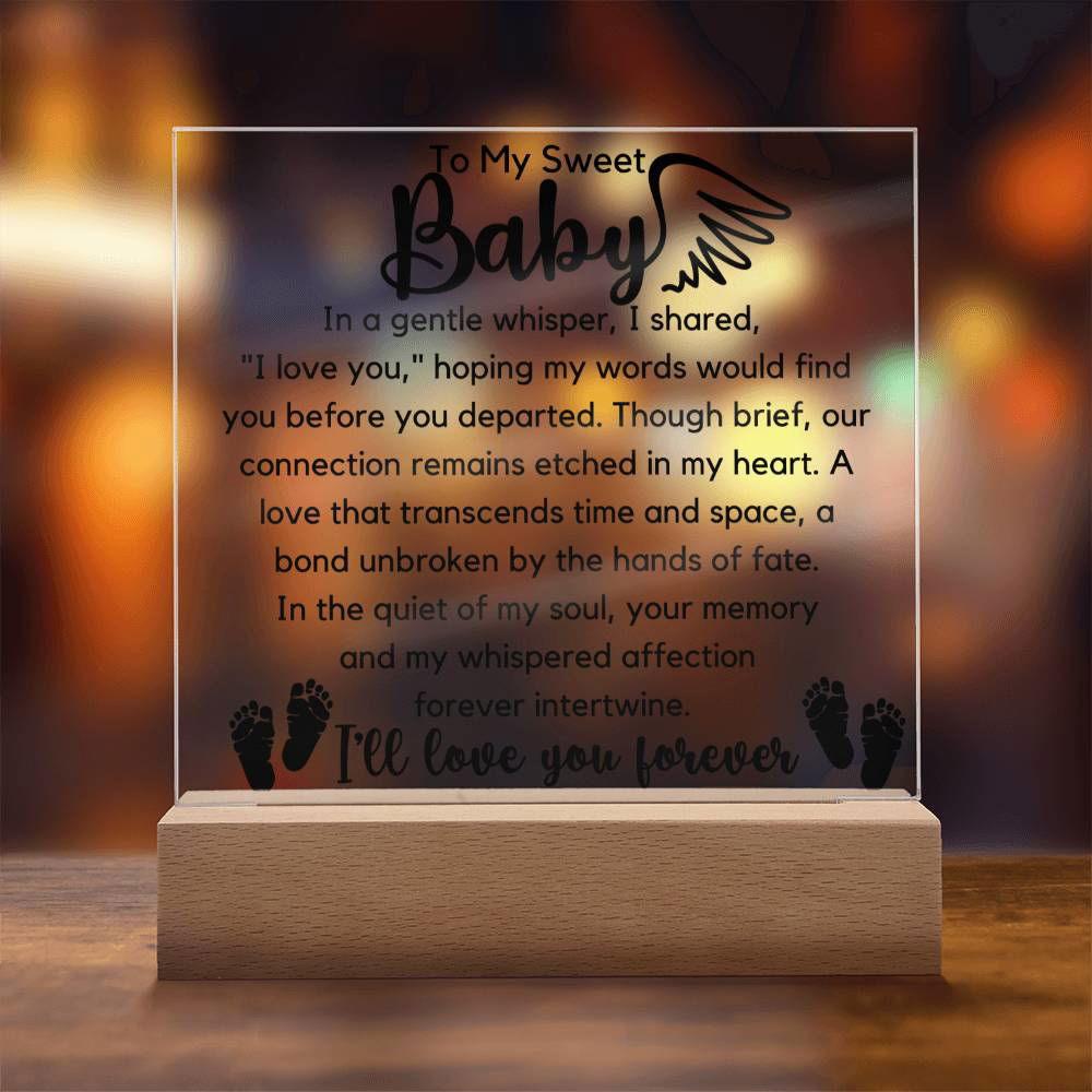 To my baby Wooden Base Jewelry Giftinum