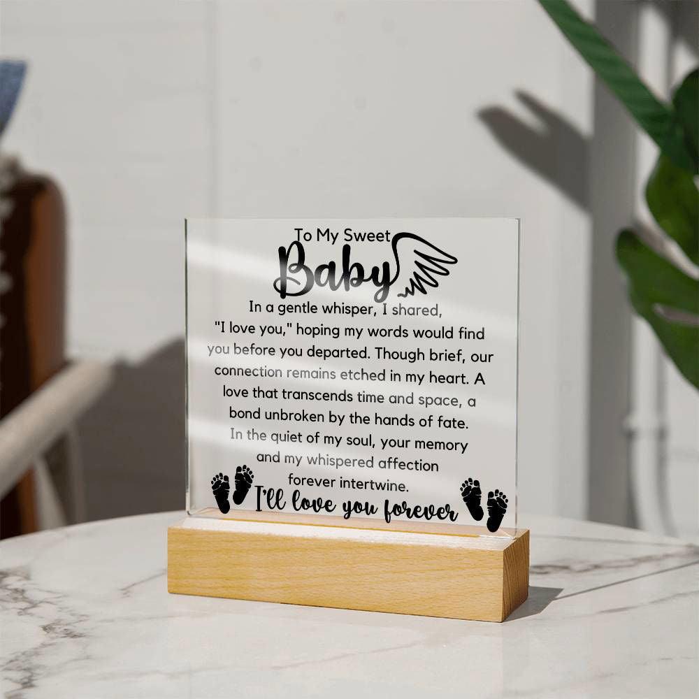 To my baby Wooden Base Jewelry Giftinum