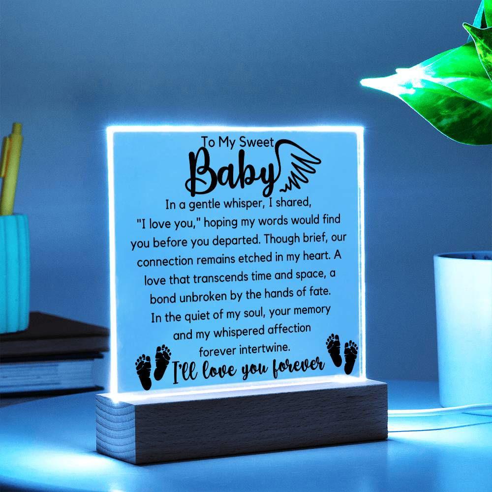 To my baby Wooden Base Jewelry Giftinum