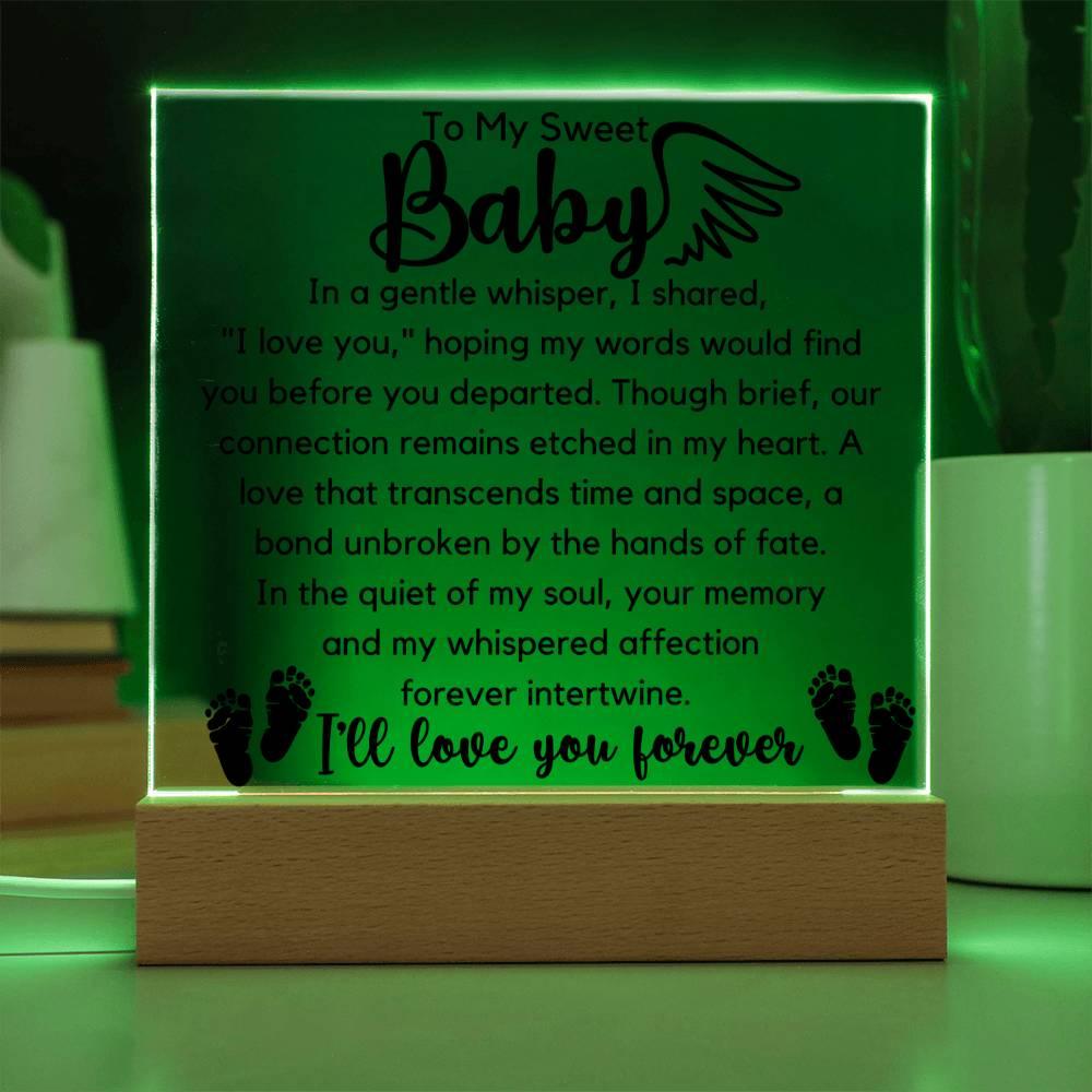To my baby Wooden Base Jewelry Giftinum