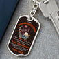 To My Badass Daughter Keychain | I am the storm Dog Tag with Swivel Keychain (Steel) / No keychain Giftinum