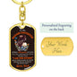 To My Badass Daughter Keychain | I am the storm Dog Tag with Swivel Keychain (Steel) / No keychain Giftinum