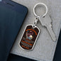 To My Badass Daughter Keychain | I am the storm Dog Tag with Swivel Keychain (Steel) / No keychain Giftinum