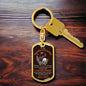 To My Badass Daughter Keychain | I am the storm Dog Tag with Swivel Keychain (Steel) / No keychain Giftinum