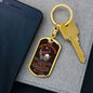 To My Badass Daughter Keychain | I am the storm Dog Tag with Swivel Keychain (Steel) / No keychain Giftinum