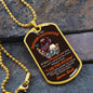 To My Badass Daughter Necklace | I am the storm Military Chain (Gold) / No Jewelry Giftinum