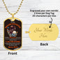 To My Badass Daughter Necklace | I am the storm Military Chain (Gold) / Yes Jewelry Giftinum