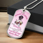 To My Badass Daughter Necklace | I am the storm (p) Military Chain (Silver) / No Jewelry Giftinum