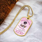 To My Badass Daughter Necklace | I am the storm (p) Military Chain (Silver) / No Jewelry Giftinum