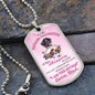 To My Badass Daughter Necklace | I am the storm (p) Military Chain (Silver) / No Jewelry Giftinum