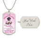 To My Badass Daughter Necklace | I am the storm (p) Military Chain (Silver) / Yes Jewelry Giftinum